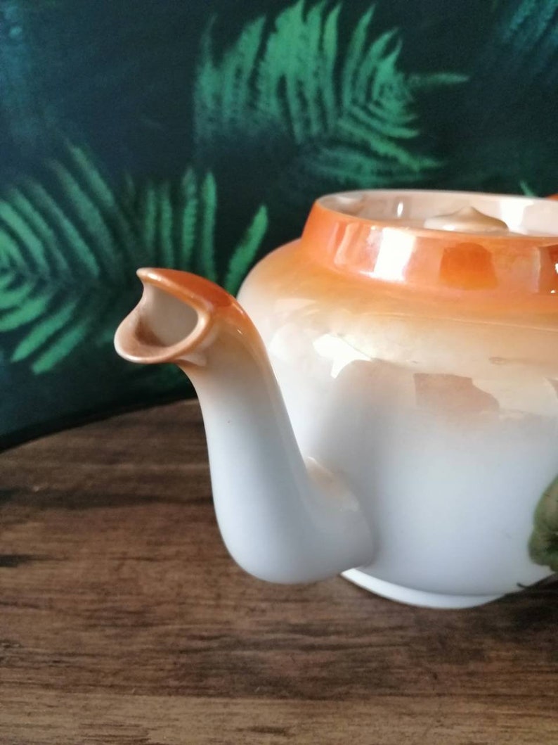 Vintage Teapot Victoria China Czechoslovakia Fruit Pattern Etsy UK
