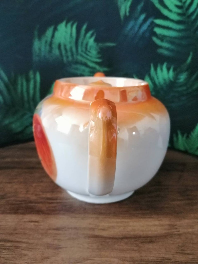 Vintage Teapot Victoria China Czechoslovakia Fruit Pattern Etsy UK