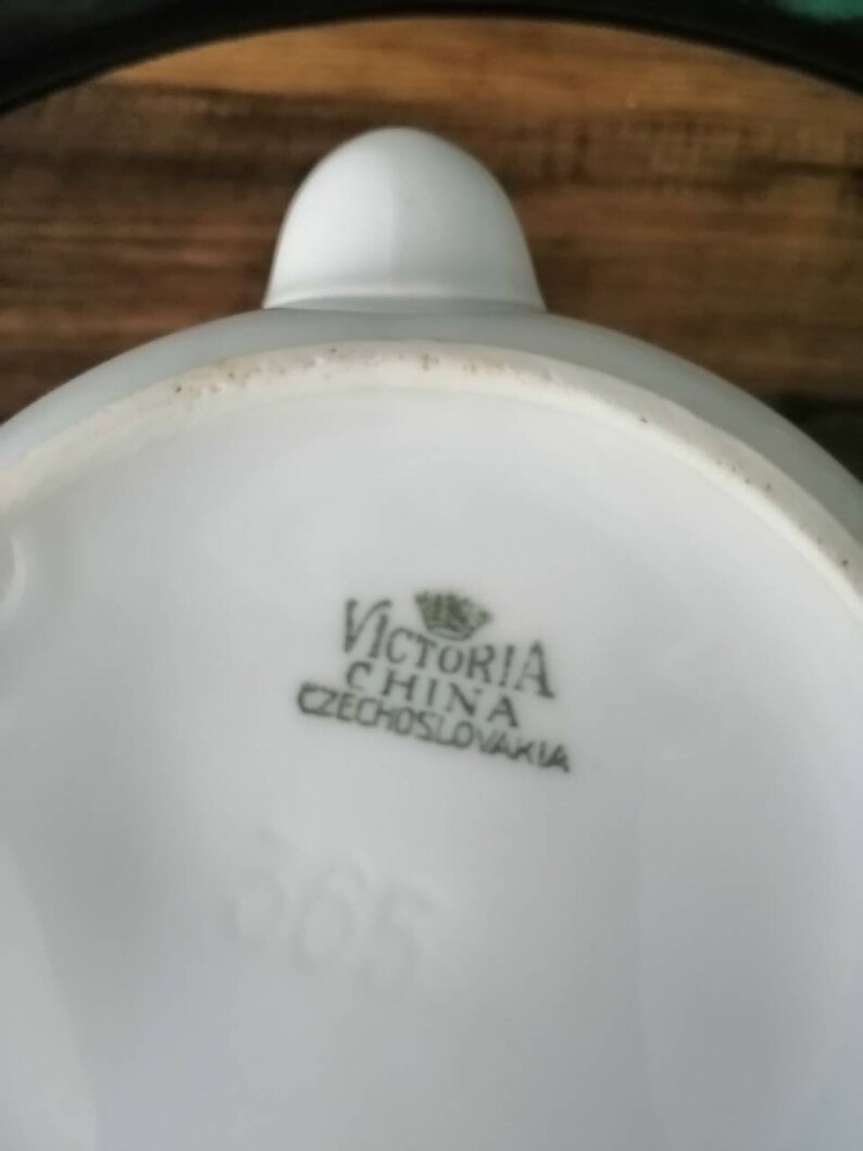 Vintage Teapot Victoria China Czechoslovakia Fruit Pattern Etsy UK