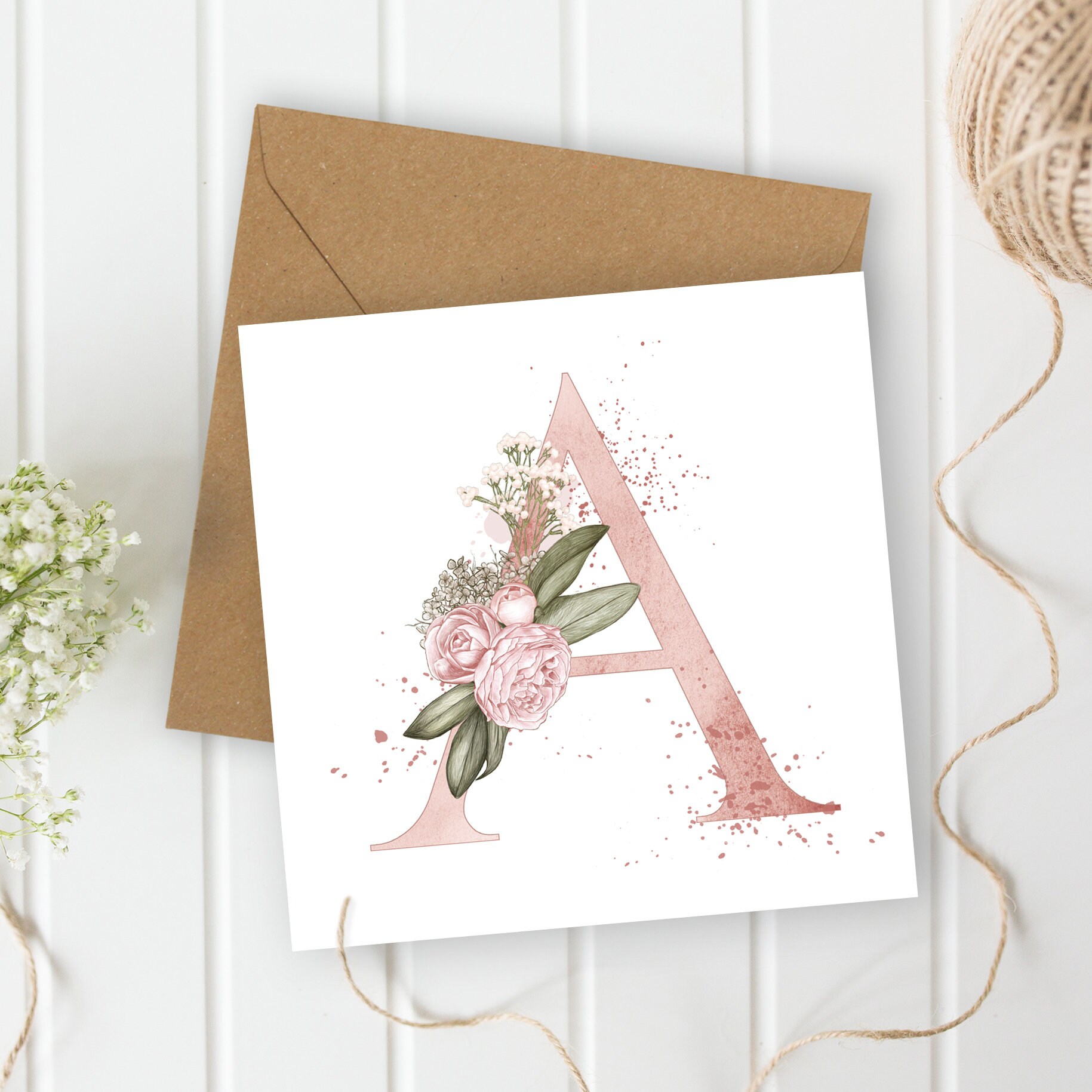Personalised greeting card Alphabet cardBirthday Card Etsy
