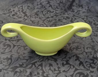 Vintage Rare Denby 1950s Small Light Green Stoneware Mantle Vase Scroll Handles