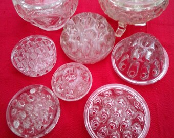 Collection Vintage Glass Flower Arranging Flower Frogs and Rose Bowls