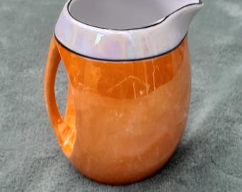 Vintage Art Deco Lustreware Small Milk Jug Creamer Made In Japan Possibly Czech