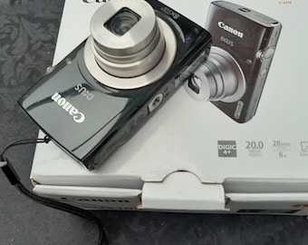 Canon Ixus 185 Digital Camera 20mp Mechanical 8x28 Zoom Manual Charger Case Box