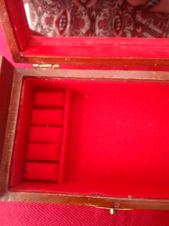 Vintage Art Deco Style Jewellery Box Carved Asian… - image 5