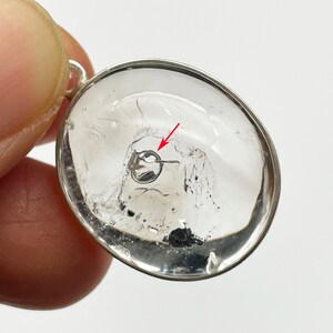 Bulle mobile naturelle, quartz Enhydro, pendentif de bijoux en cristal, cristaux de guérison et pierre E125542