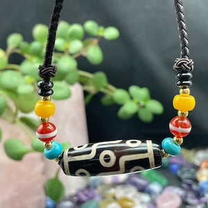 Nine Eye Dzi Bead Genuine Tibetan,Adjustable Bracelet,Amulet Talisman Bracelet ,Good Luck Talisman E012208