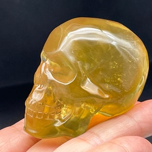 Yellow Fluorite Skull,Crystal Carving,Crystal Skull,Spiritual Healing,Housewarming Gift,Home Decor D080228