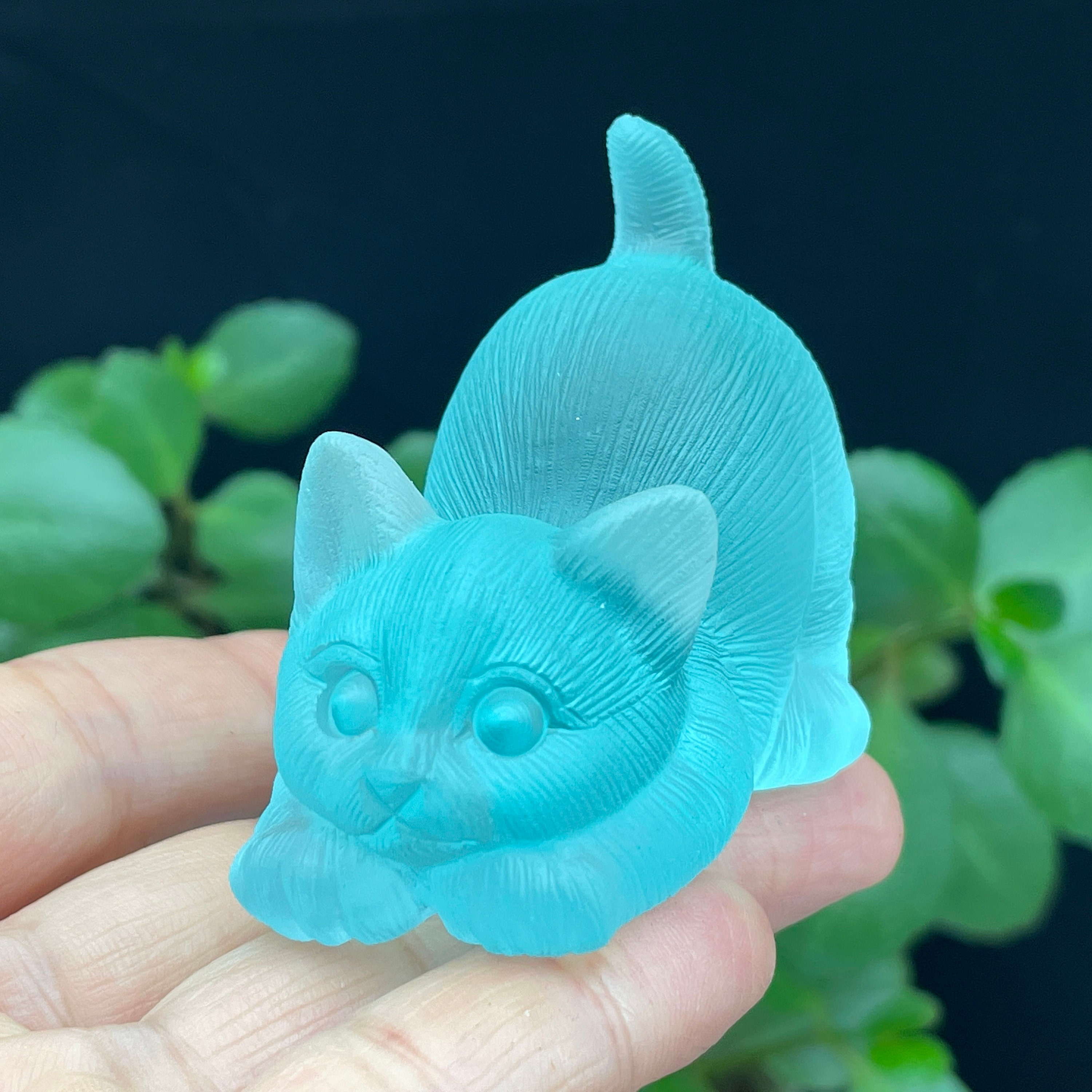 Crystal Carved Cat quartz Crystal carving Kitten Figurine Etsy UK