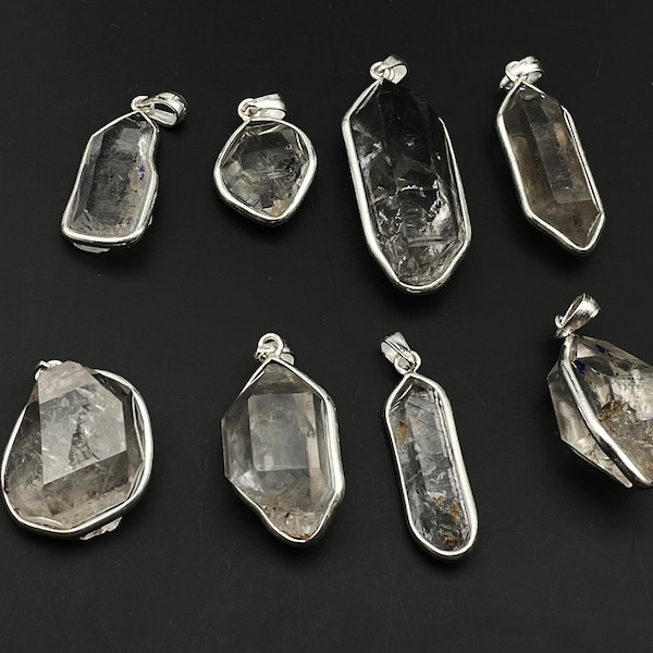 Bulle mobile naturelle, cristal de quartz Enhydro, pendentif de bijoux en cristal, cristaux de guérison et pierre A051521