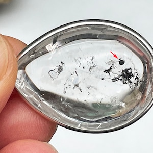 Bulle mobile noire naturelle, cristal de quartz enhydro, pendentif de bijoux en cristal, cristaux de guérison et pierre E040340