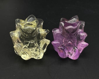 九尾アメジスト置物 約10cm アメジスト九尾狐 - 高品質 - Etsy 日本