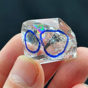 Enhydro quartz Rainbow crystal,Two Moving bubble ,Raw Crystal Point, Metaphysical, Home Decor, Raw Crystals and Stones E040326