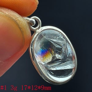 Colgante de cristal de cuarzo transparente, cristal de manifiesto, cristal de manifestación, colgante de plata, joyería hecha a mano, Reiki curativo y piedra A051527