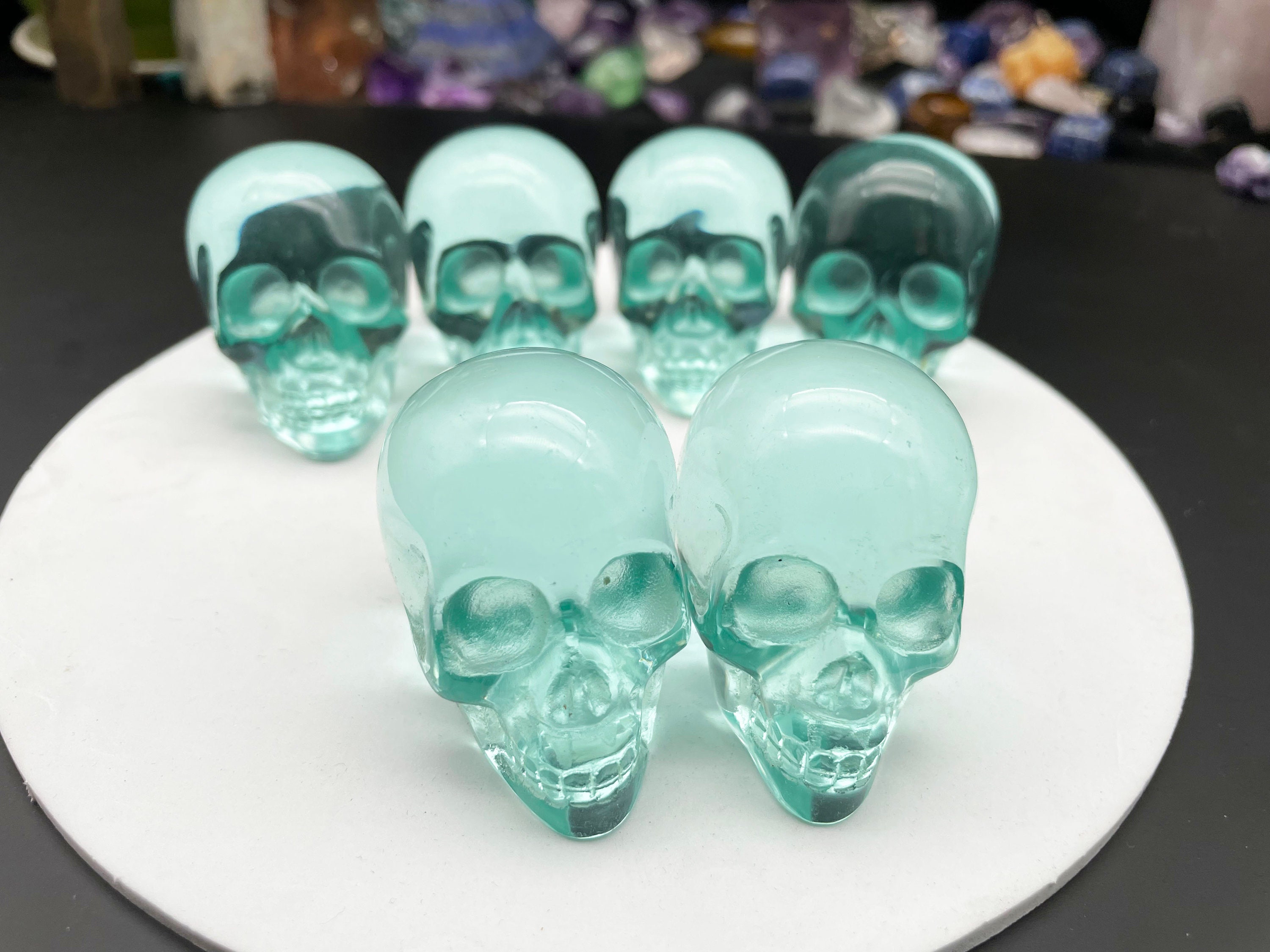 Blue obsidian skull - Etsy 日本
