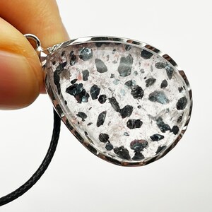 Black Strawberry Quartz Pendant, Handmade Jewelry, 925 Silver Pendant, Healing crystal and stone A011638