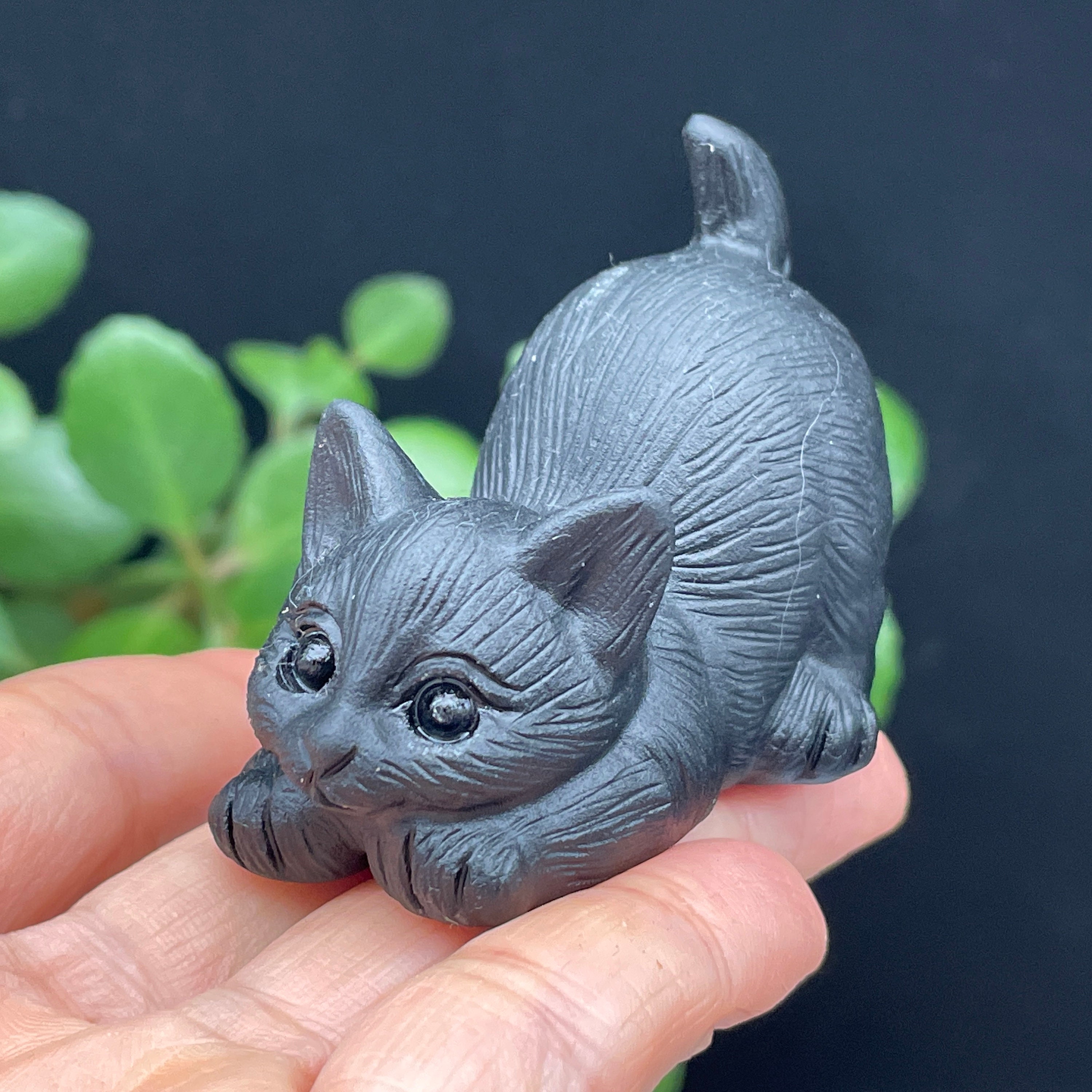 Crystal Carved Cat quartz Crystal carving Kitten Figurine Etsy UK