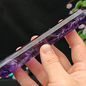 Rainbow Amethyst Wand, 18 Sided Vogel Style, Crystal Point, Scepter Quartz crystal, Metaphysical, Healing Crystals and Stones C060605