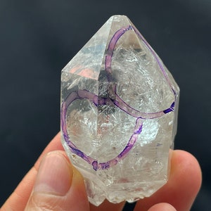 Enhydro Rainbow Quartz Crystal, Moving bubble, Raw Crystal Point, Home Decor, Raw Crystals and Stones E071849