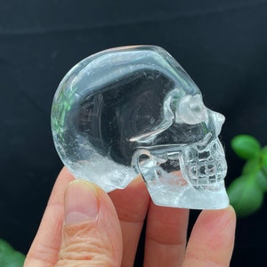 Clear Crystal Skull,Quartz Crystal,Carved Skull,Spiritual Healing,Housewarming Gift,Home Decor D091513