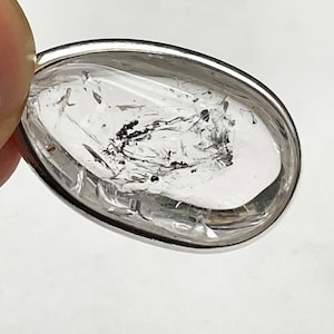 Deux bulles mobiles noires, cristal de quartz enhydro, pendentif de bijoux en cristal, cristaux de guérison et pierre E040917