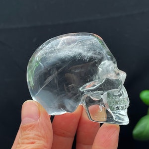 Clear Crystal Skull,Quartz Crystal,Carved Skull,Spiritual Healing,Housewarming Gift,Home Decor D091505