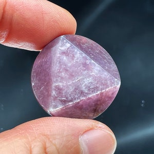 Purple Lepidolite ,Star of David,Handmade Jewelry,Crystal Carving,Healing Crystals and Stones E070106