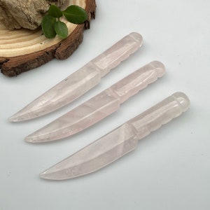 Rose Quartz Crystal Knife, Carving crystal,Crystal Decoration,Crystal healing,Home Decor