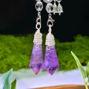 Amethyst Pendulum 12 Sided Pendulum Crystal Jewelry