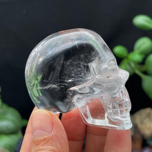 Clear Crystal Skull,Quartz Crystal,Carved Skull,Spiritual Healing,Housewarming Gift,Home Decor D091514