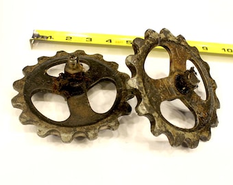 Gear Large Old Hosiery Machine Part for Upcycling Repurposing Steampunk Sculpture Industrial Art Vintage Antique Sprocket Cog Equipment