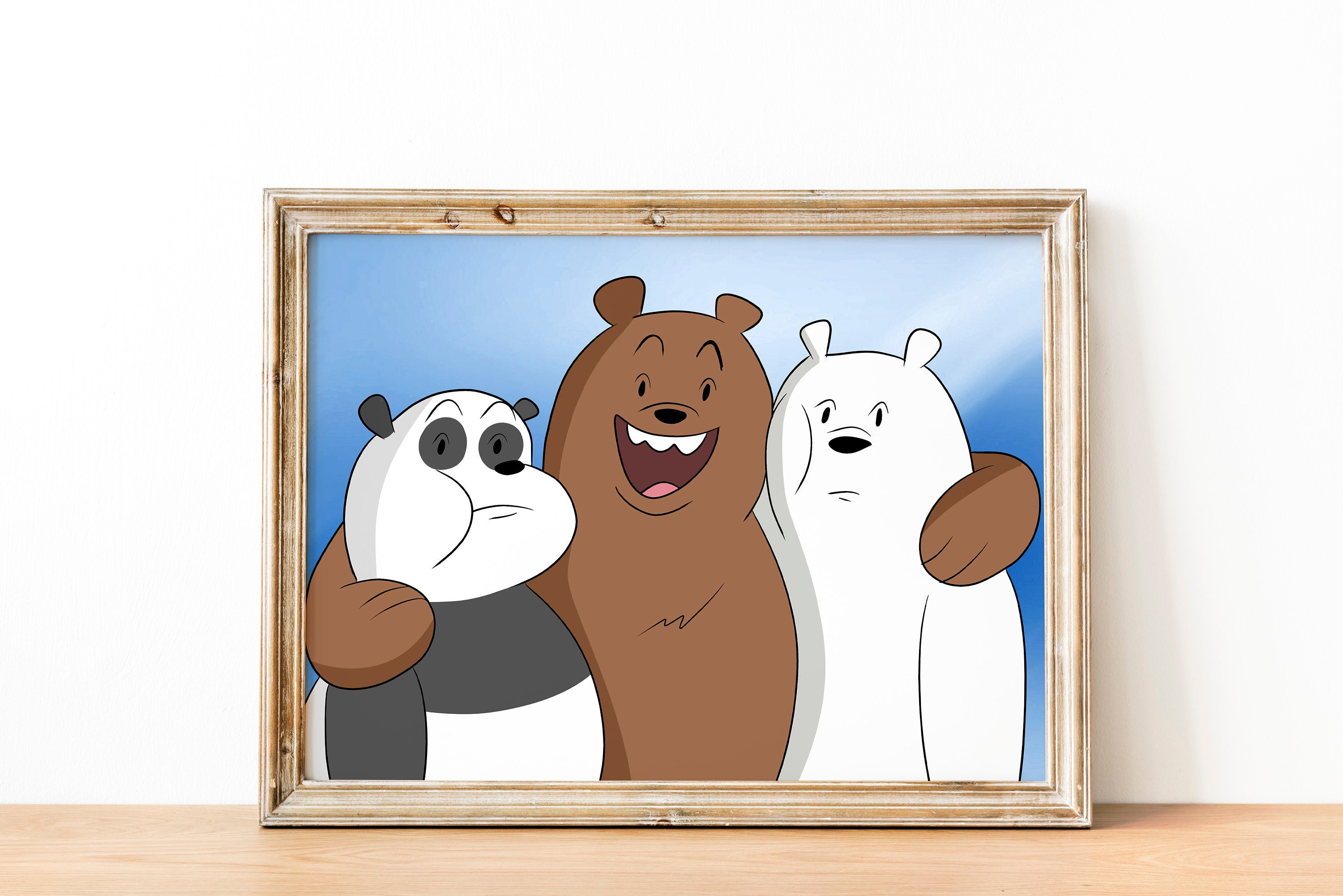 We Bare Bears poster Grizzly Panda and Ice Bear Printable | Etsy
