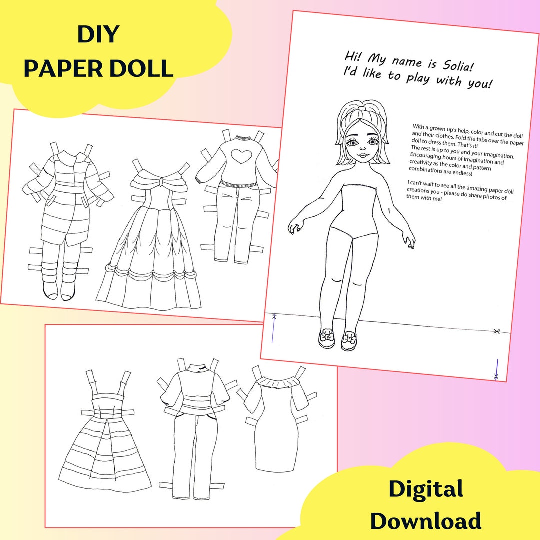 Printable Paper Doll With Clothes Outfit for the Doll Coloring Pages Printable Paper Doll With Clothes Outfit for the Doll Coloring Pages