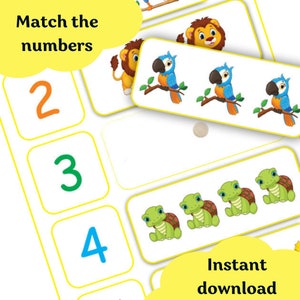 Counting Practice Activity, 1 to 10 Counting Montessori, Learn to count, Toddler Learning Binder, Preschool Math, Preschool printables