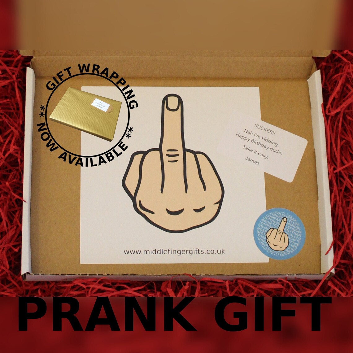 Middle Finger Box Prank Mail Post Gift Box Gag Funny Etsy UK