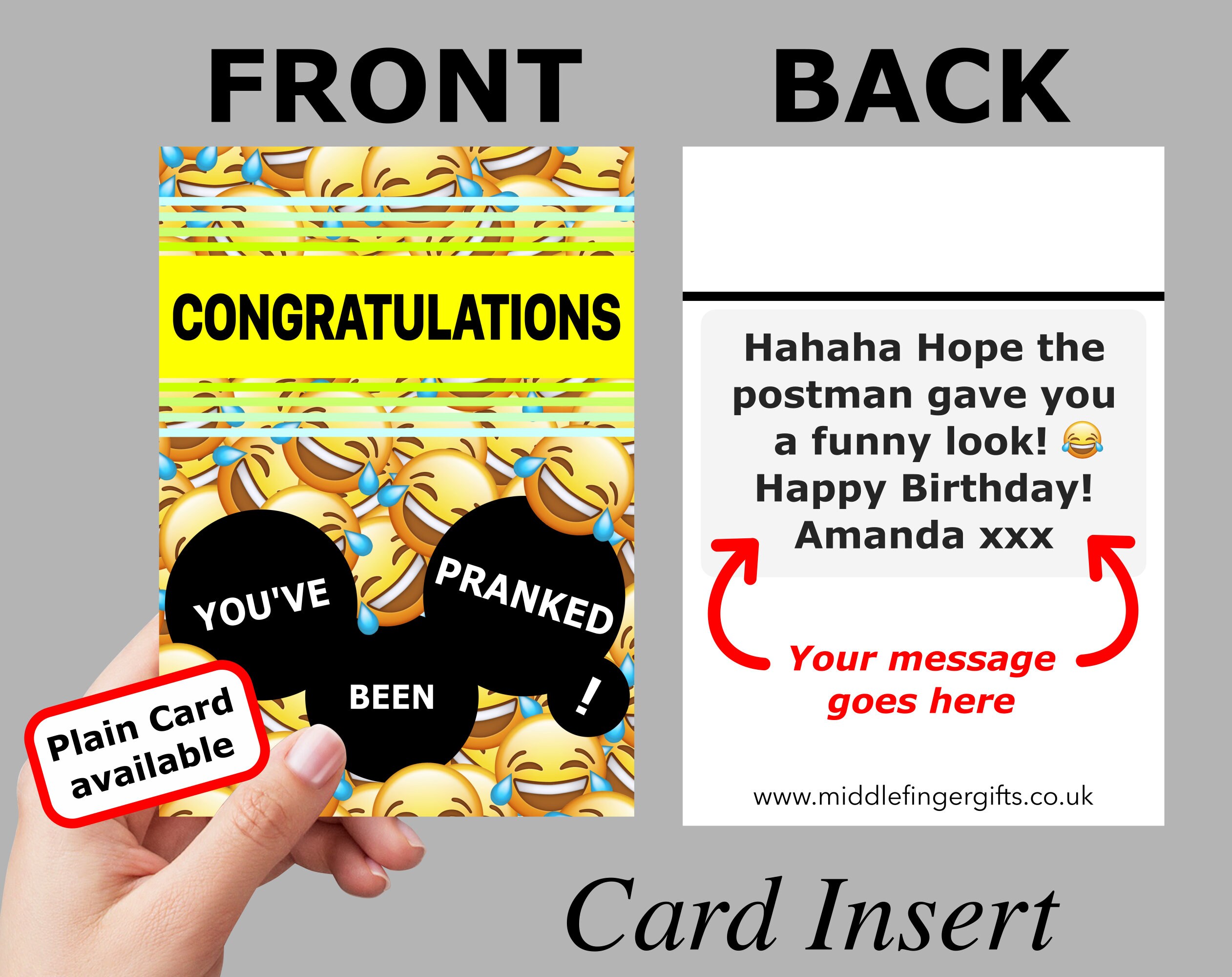 Finger Box Prank Stickers Gag Gift, Prank Present, Stick at the