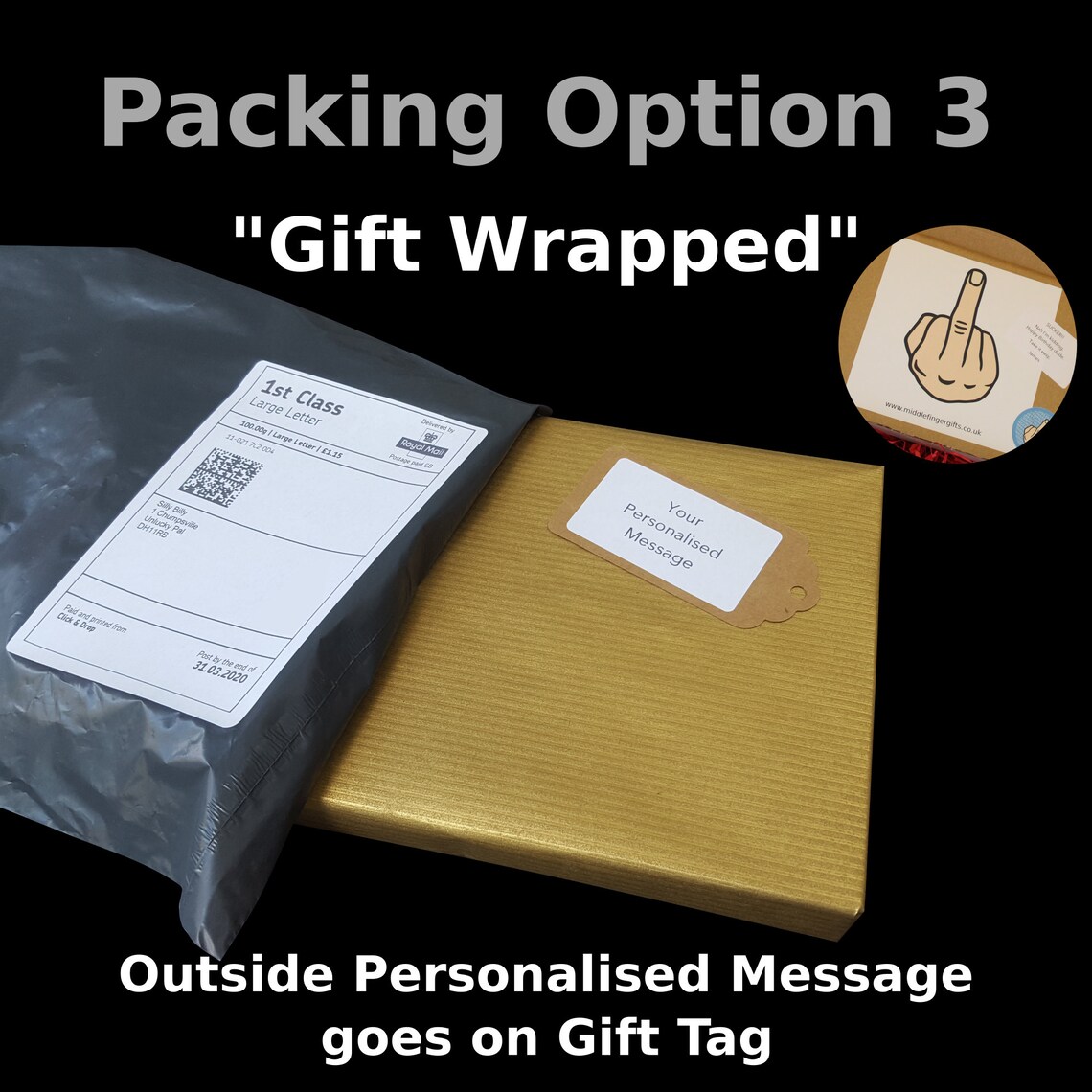 Middle Finger Box Prank Mail Post Gift Box Gag Funny Etsy UK