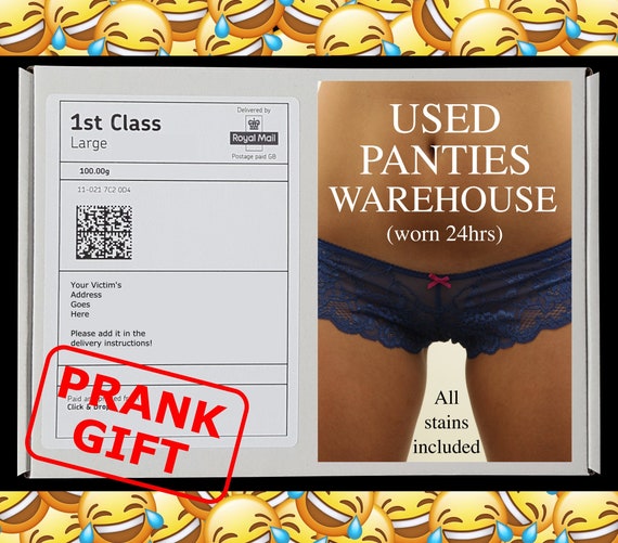 USED PANTIES Prank Mail Post Gift Gag Box Funny Birthday