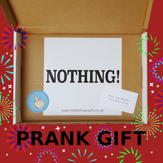 Finger Box NOTHING Prank Mail Post Gift Box Gag Funny Birthday