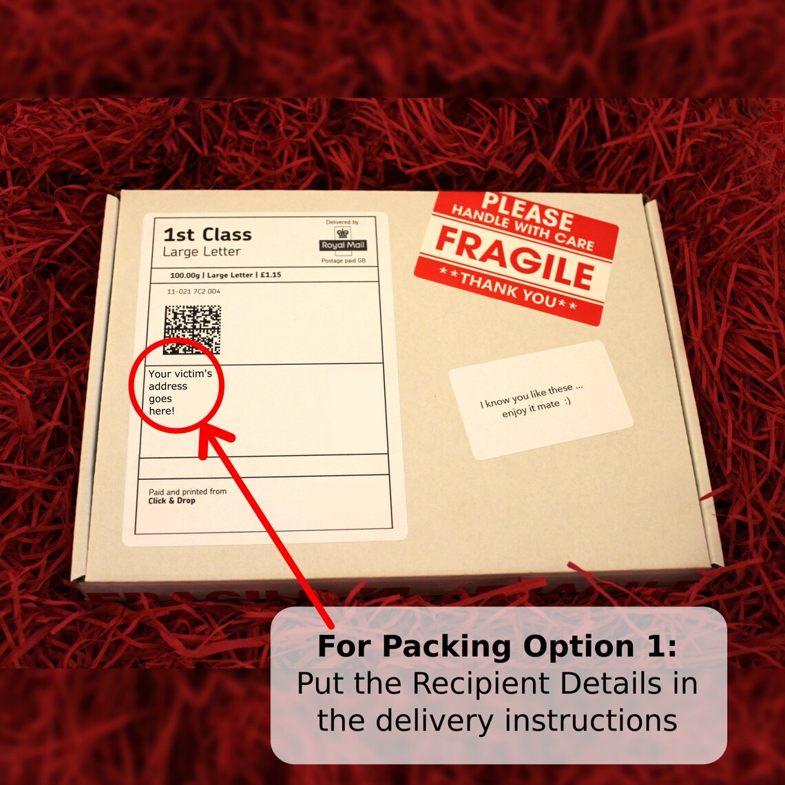 Middle Finger Box Prank Mail Post Gift Box Gag Funny Etsy UK