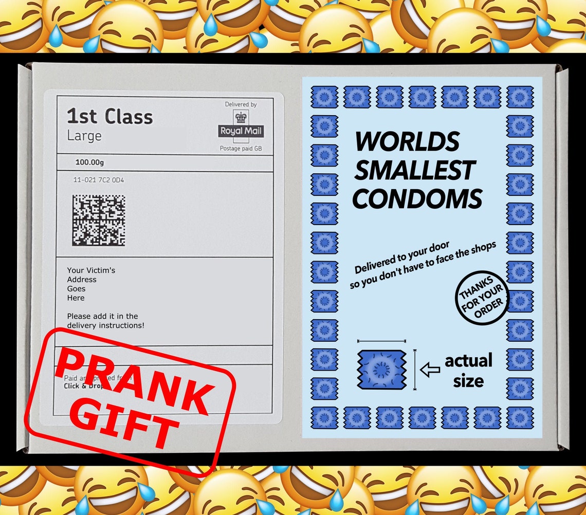 SMALLEST CONDOMS Prank Mail Post Gift Gag Gift Funny Etsy UK