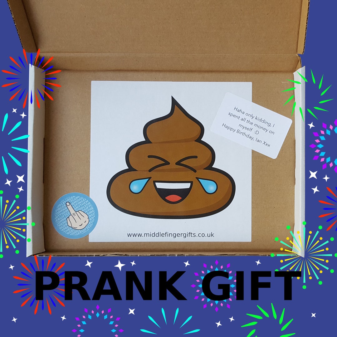 Finger Box Poop Version Prank Mail Post Gift Box Gag Funny Birthday ...