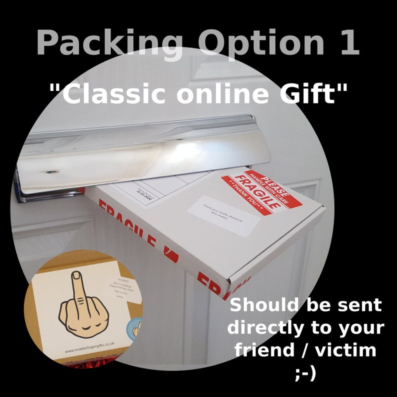 Middle Finger Box Prank Mail Post Gift Box Gag Funny Etsy UK