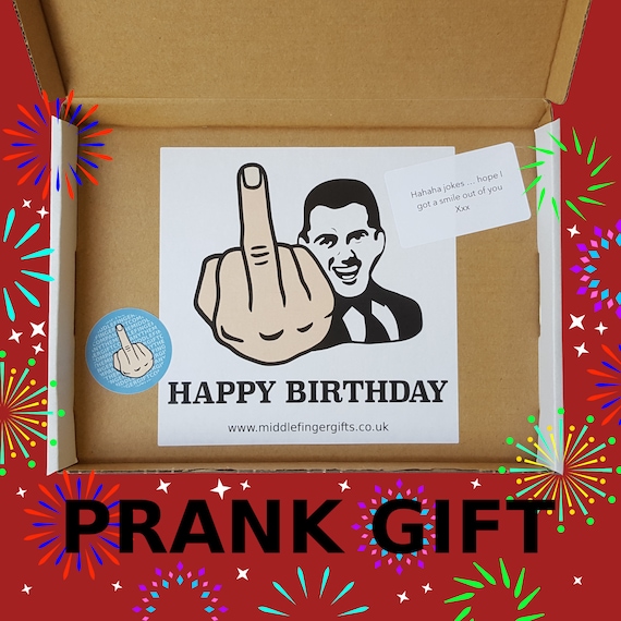 Middle Finger Box Prank Mail Post Gift Box Gag Funny Etsy