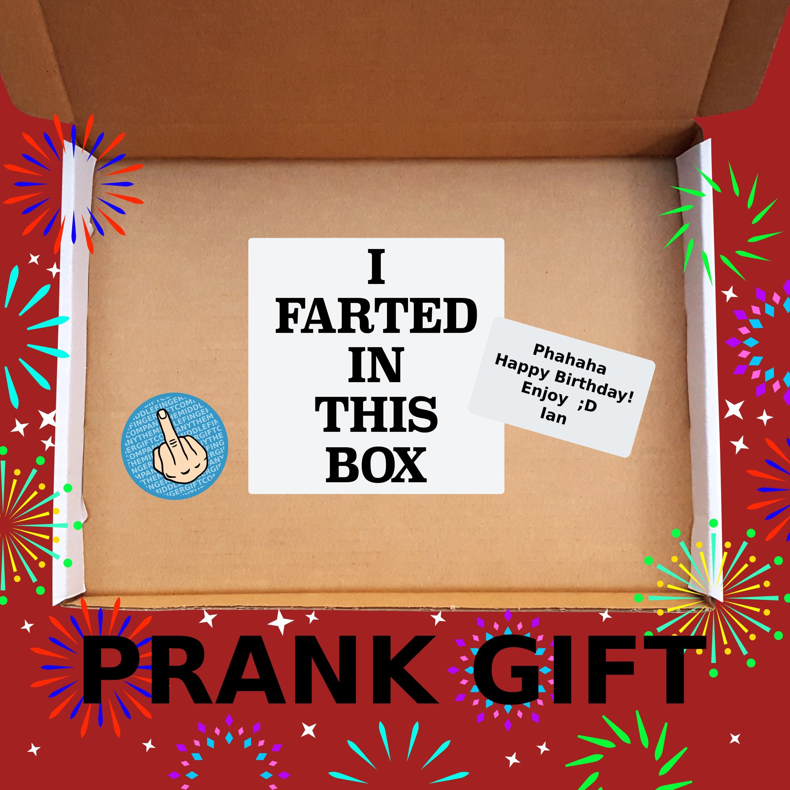 FART BOX - Prank Mail Post Gift Box Gag - Funny Birthday, Christmas Present  (100% Anonymous) - Etsy