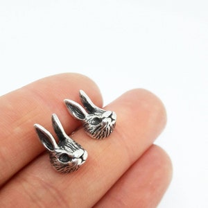 Silver Rabbit Studs