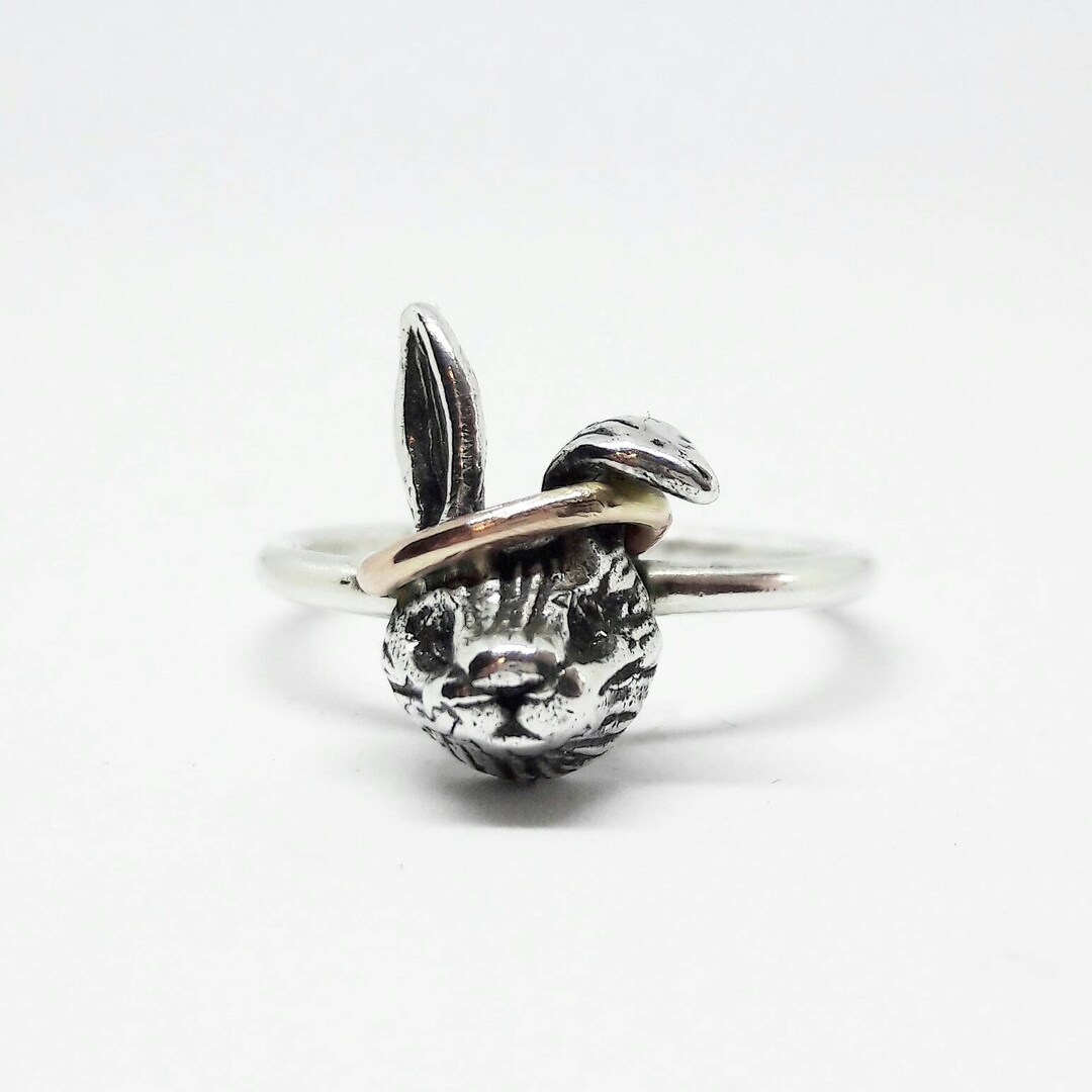 Meesho Rabbit Ring Gold 9ct Halo Rabbit Ring - Etsy