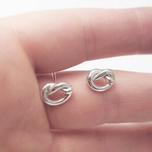 Silver knot studs