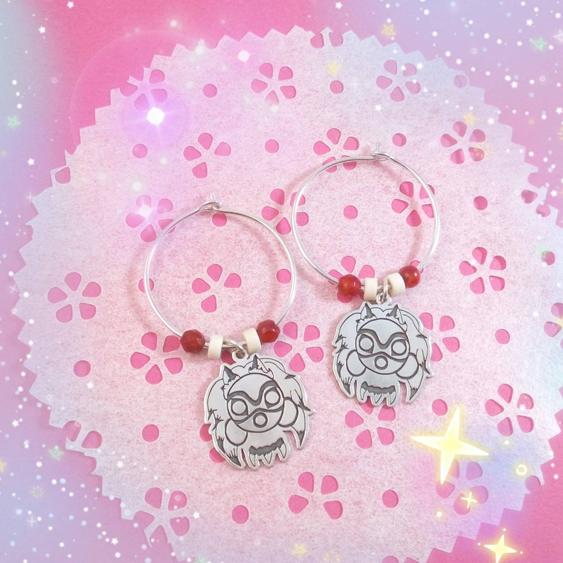 Handmade and silver d eley 925 Anime movie mask nature fighting princess Manga jewelry and Japanese jewelry otaku