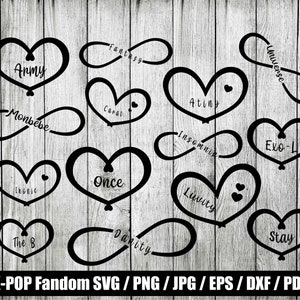 KPOP Fandom SVG, Army SVG, Kpop Fandom jpg, Kpop Fandom png, Fandom iron on svg, Kpop Fandom stickers